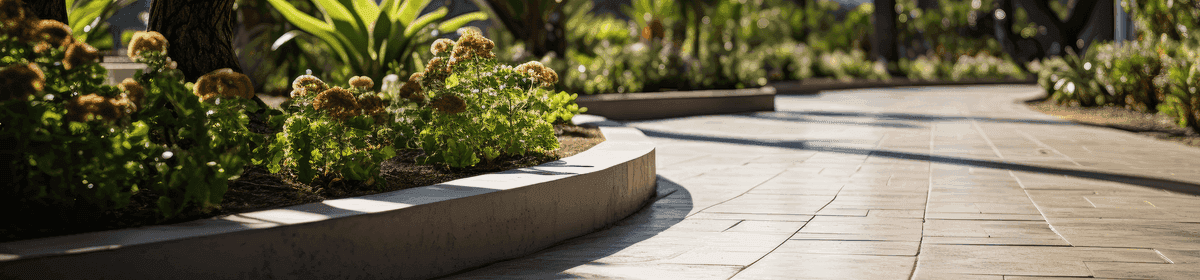Beautiful patio landscaping with fire pit